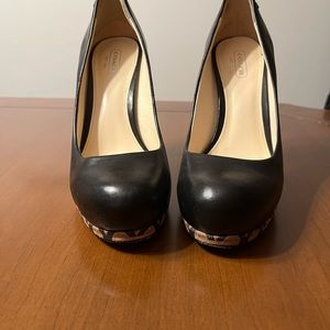 Coach Alexa leather platform stiletto heels